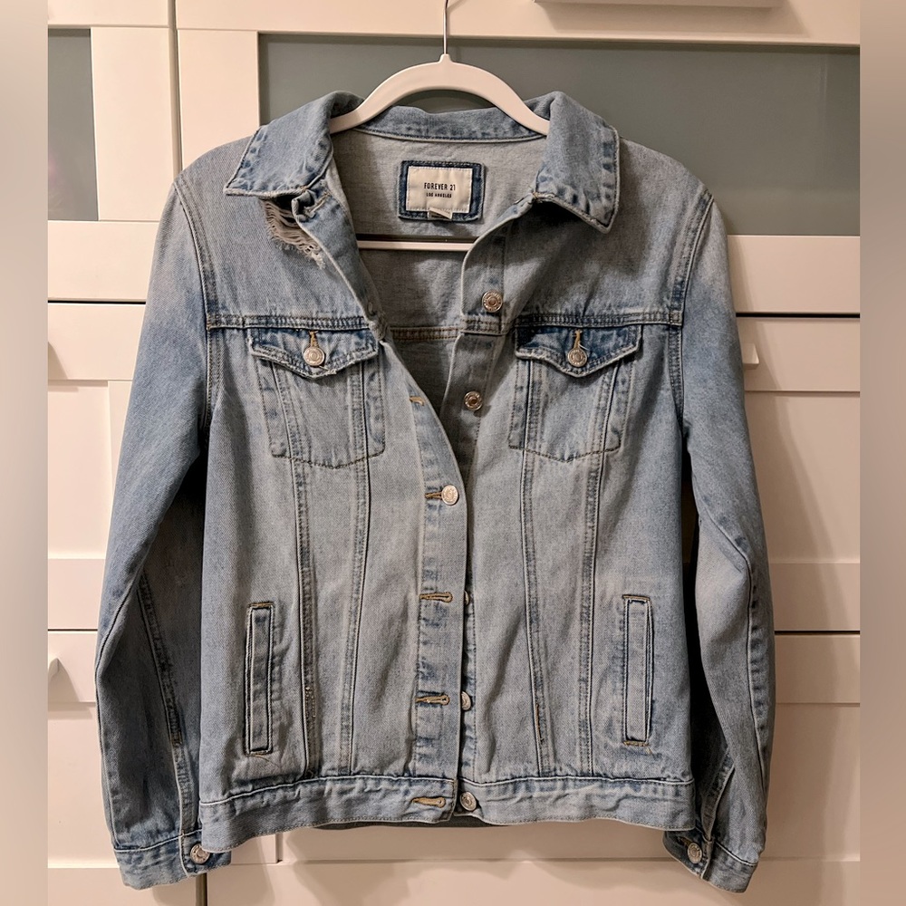 Forever 21 Distressed Denim Jacket